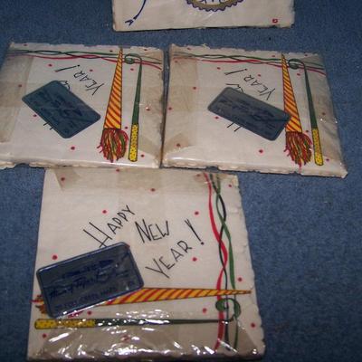 LOT 218 VINTAGE HOUSE OF PAPER HAPPY NEW YEAR NAPKINS