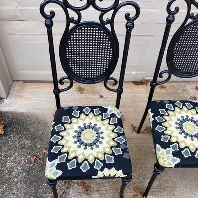 Foir Iron Chairs- Refinished and Reupholstered