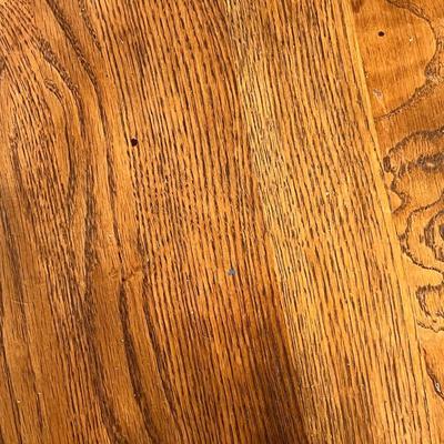 Round Solid Wood Kitchen Table w. 3 Chairs & Two 12" Extenders