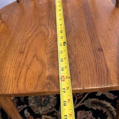 Round Solid Wood Kitchen Table w. 3 Chairs & Two 12" Extenders
