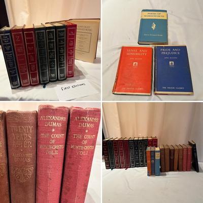 Antique “Classics” Books - Dumas, Jane Austen & More Plus First Edition Readers Digest Set (D-RG)