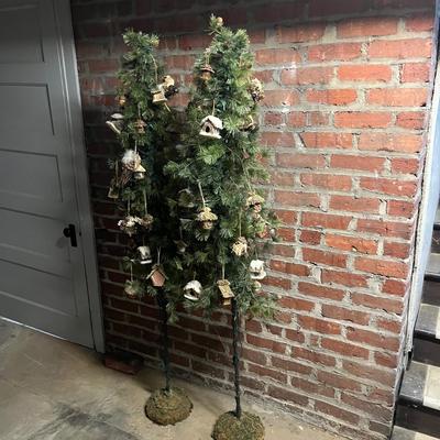 Pair of Lighted Christmas Trees (BS1-MG)