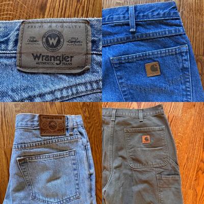 Carhartt, Levi’s, Wrangler and Other Men’s Pants and Shorts - Sizes 32-34 (B3-DZ)