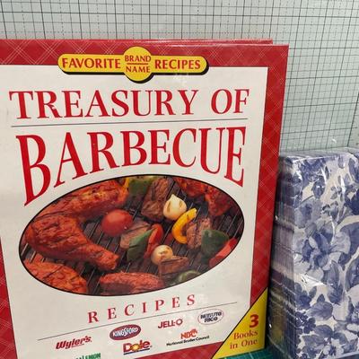 Recipe cards, cookbook, napkins and magnet