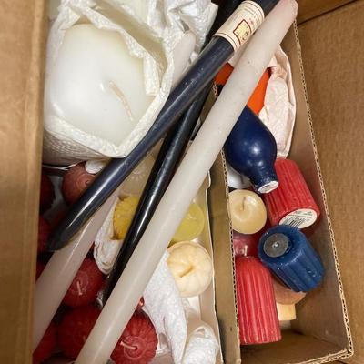 Box of unlit candles