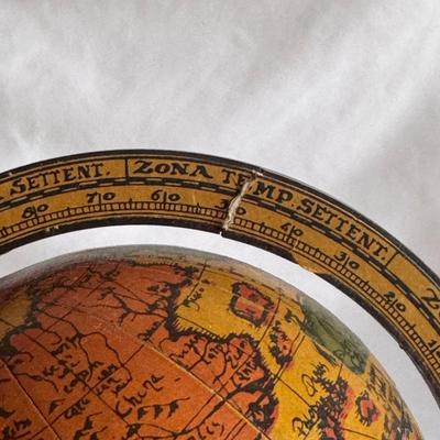 Pair of Mid-Century Old World Globe Bookends (B3-DZ)
