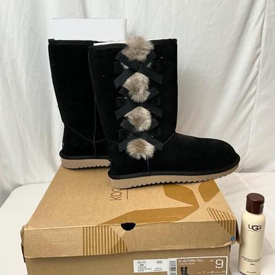 Lot A 110 NIB Koolaburra by UGG Victoria Tall - Black Size 9