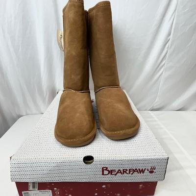 Lot A 111 NIB BEARPAW Blanca Tall II - Hickory Size 9