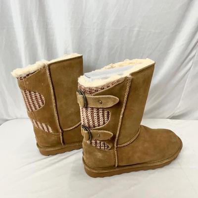 Lot A 116 New-No Box BEARPAW Boshie - Chestnut Size 9