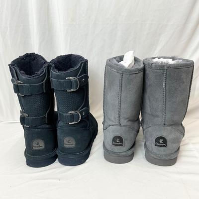Lot A 120 Two Pair of BEARPAW Suede Boots Size 9
