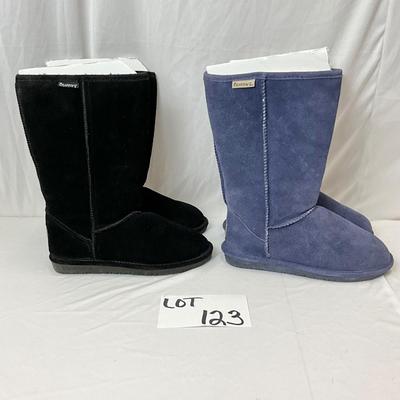 Lot A 123 Two Pair of BEARPAW Elle Tall Boots (gently worn) Size 8