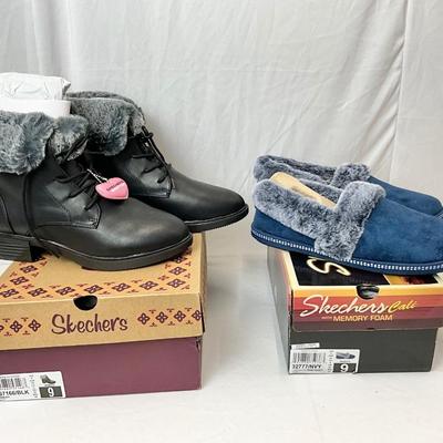 Lot B 132 Two Pair of Skechers NIB Size 9