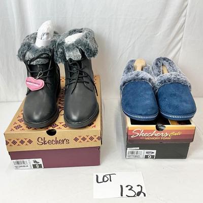 Lot B 132 Two Pair of Skechers NIB Size 9