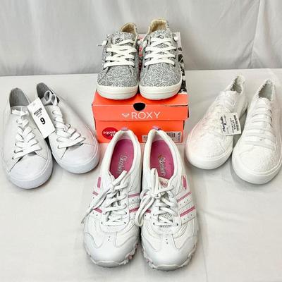 Lot C 133 Three NEW, Roxy Surf, Rocket Dog, Mossimo, & One Skechers