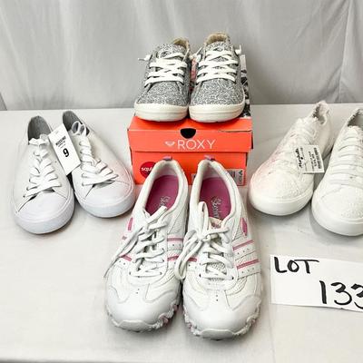 Lot C 133 Three NEW, Roxy Surf, Rocket Dog, Mossimo, & One Skechers