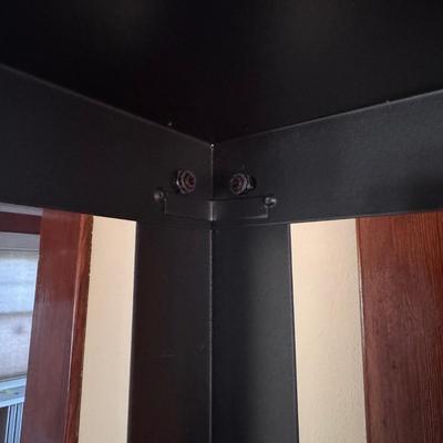 Two Identical Metal Shelves on Wheels (UO-DZ)