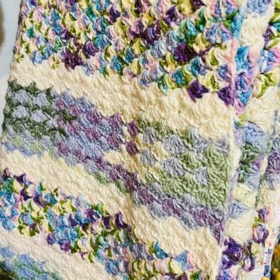 Afghan - periwinkle