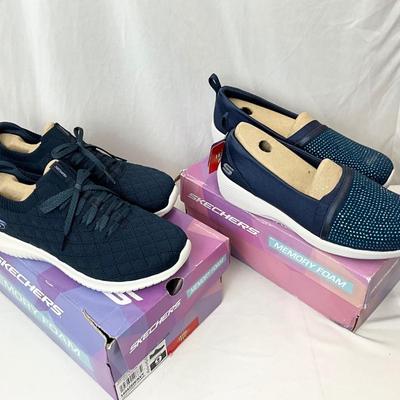 Lot B 137 Two Pair of NIB Skechers Size 9