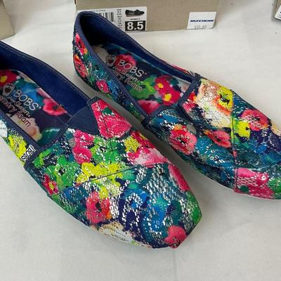 Lot B 138. Three NIB Bob’s from Skechers Size 8.5 & One Bob’s from Skechers gently worn Size 8.5