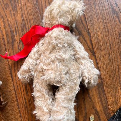 Curly Gold Mohair 1960s Jointed Stuffed Bear