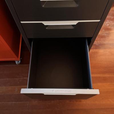 Three Multi-Colored File Cabinets (UO-DZ)