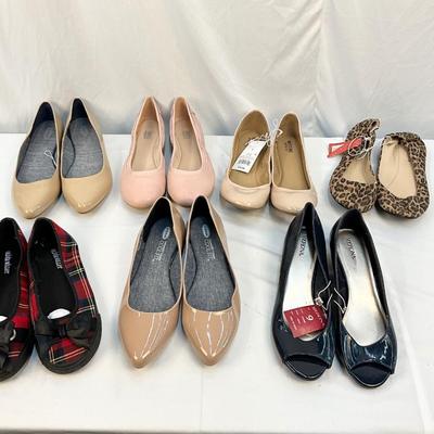 Lot C 148. Seven Pair of Flat Shoes - Sizes 9-9.5