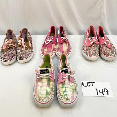 Lot C 149 SPERRY Top-Siders Lot - gently worn Size 8