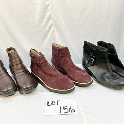 Lot C 156. Lot of Clark’s Ankle Boots Sizes 8-9