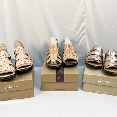 Lot C 158 NIB Three Pair of Clark’s Ultimate Comfort Collection