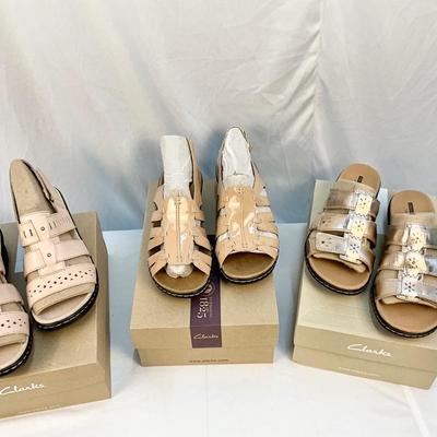 Lot C 158 NIB Three Pair of Clark’s Ultimate Comfort Collection