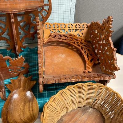 Wood carved decorative items