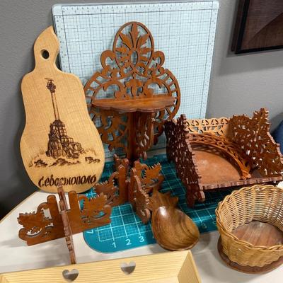 Wood carved decorative items