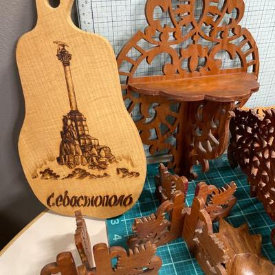 Wood carved decorative items