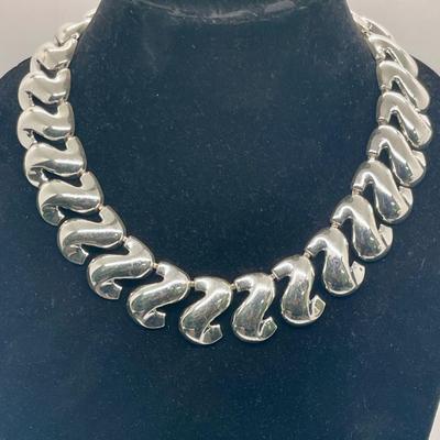 Silver Tone 18" Metal Link Necklace