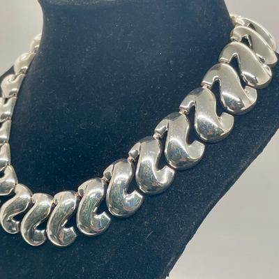 Silver Tone 18" Metal Link Necklace
