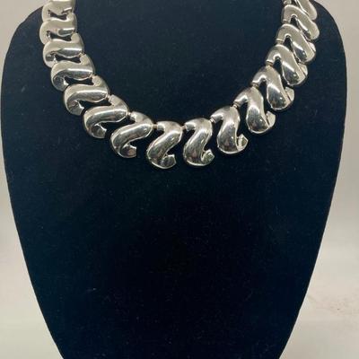 Silver Tone 18" Metal Link Necklace