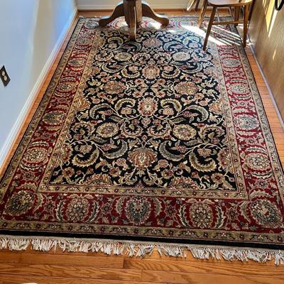 9.5’ x 6’ Oriental Rug - Black, Tan, Red