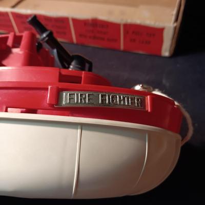 TOY FIRE BOAT BY IDEAL IN ORIGINAL BOX