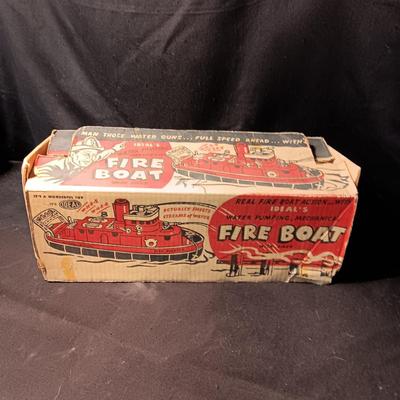 TOY FIRE BOAT BY IDEAL IN ORIGINAL BOX