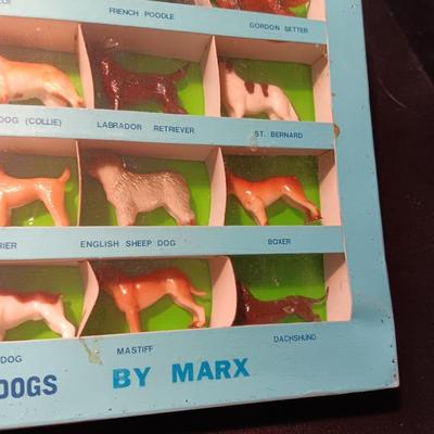 UNOPENED 24 BLUE RIBBON PLASTIC DOGS BY MARX