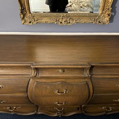 French Provincial Bombe Dresser