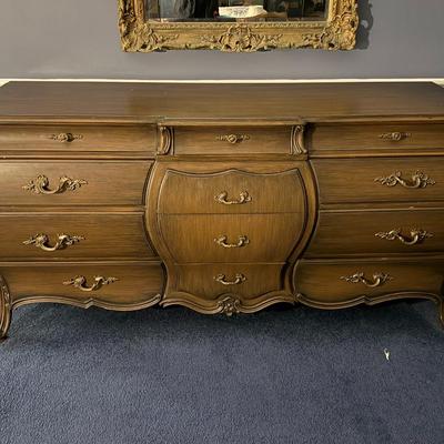 French Provincial Bombe Dresser