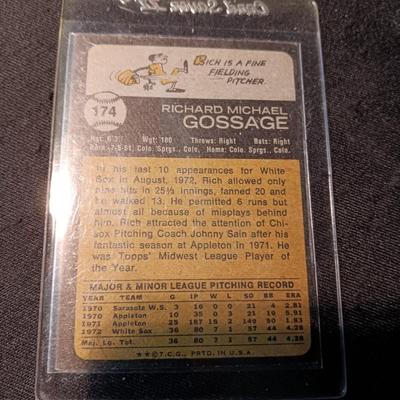 RICH GOSSAGE AUTOGRAPHED TRADING CARD