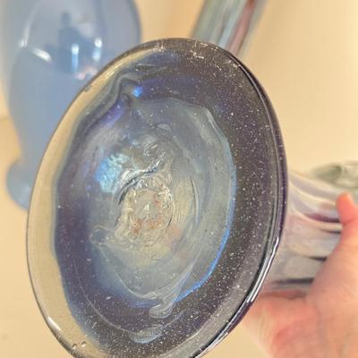 Lot of 3 Vases - 2’ Pottery, Blown Glass