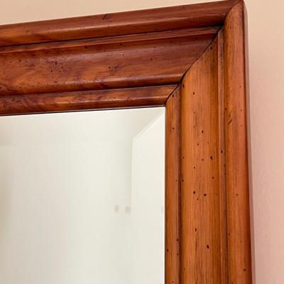 Vintage MCM Lenoir Wood Framed Mirror