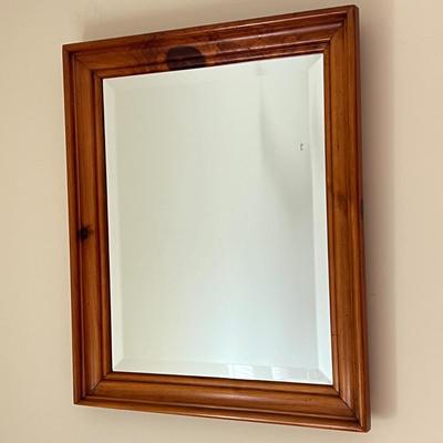 Vintage MCM Lenoir Wood Framed Mirror