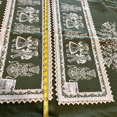 Vintage Austrian Halltex Woven Reversible Folk Lot - Tablecloths, Runners