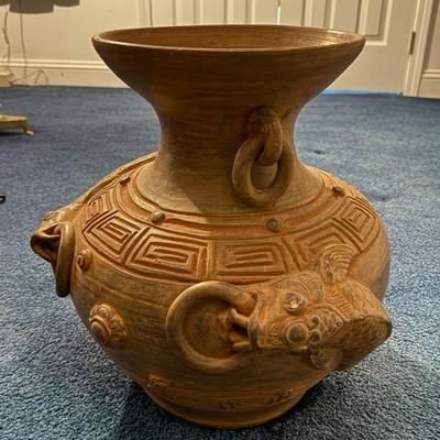 Large Asian Style Koi Pottery
