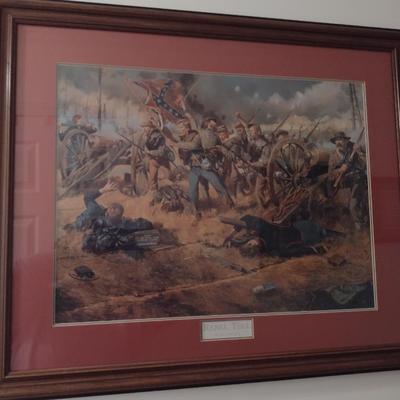 'Rebel Yell' by Ron Troiani Numbered Print- Framed Under Glass- Approx 34 1/2" x 28 1/2"