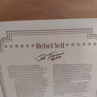 'Rebel Yell' by Ron Troiani Numbered Print- Framed Under Glass- Approx 34 1/2" x 28 1/2"